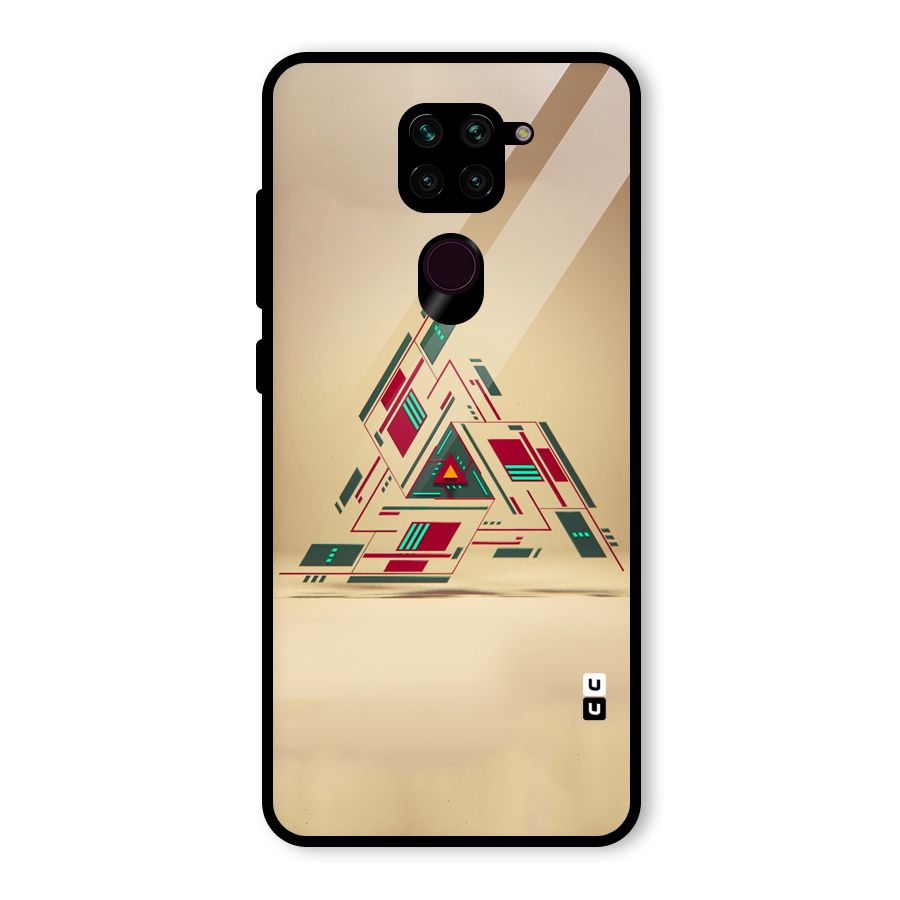 Maze Triangle Glass Back Case for Redmi Note 9
