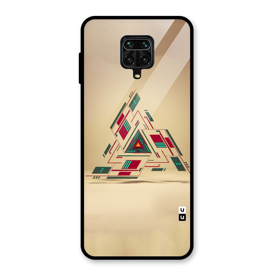 Maze Triangle Glass Back Case for Redmi Note 9 Pro
