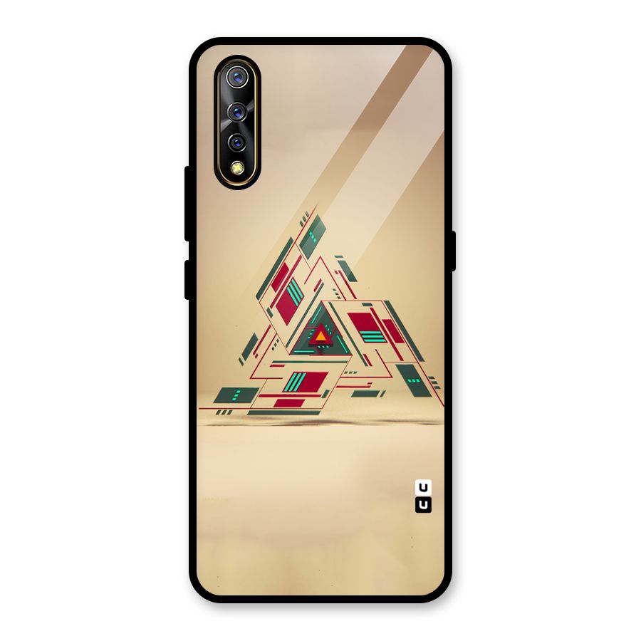 Maze Triangle Glass Back Case for Vivo S1
