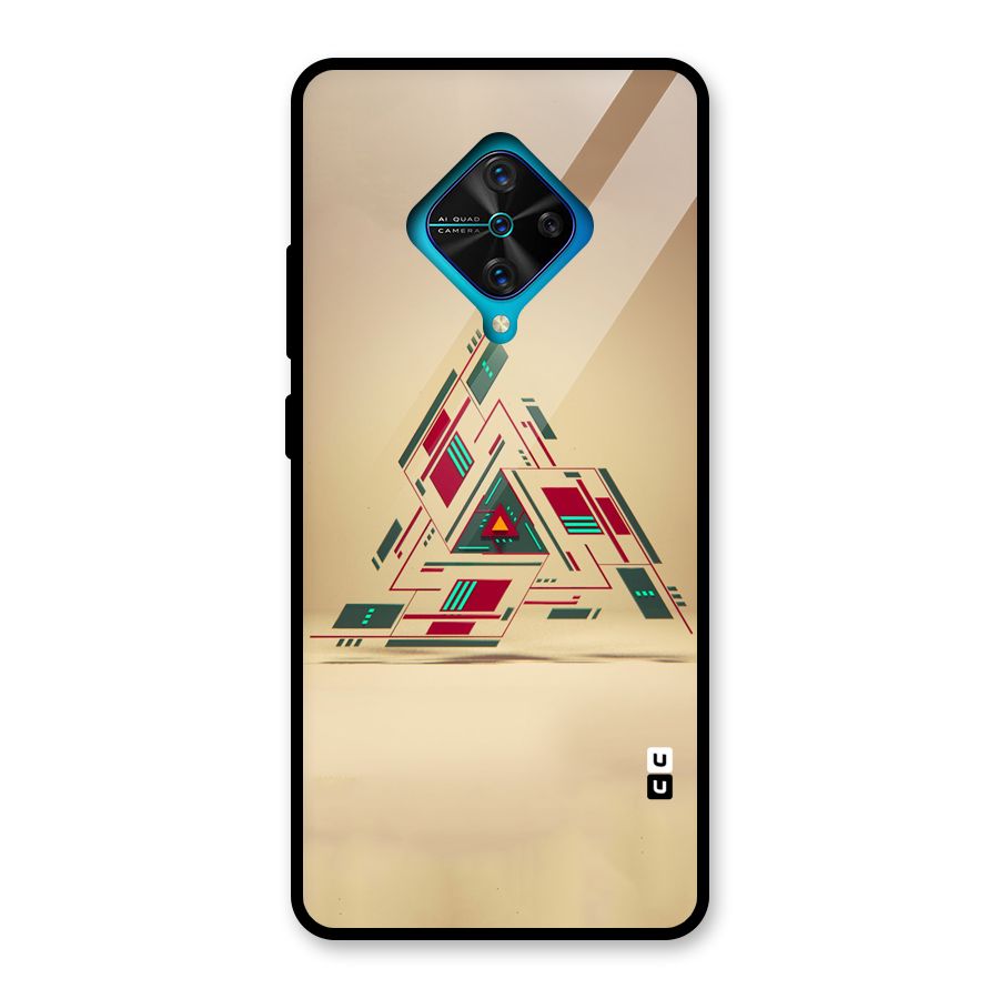 Maze Triangle Glass Back Case for Vivo S1 Pro