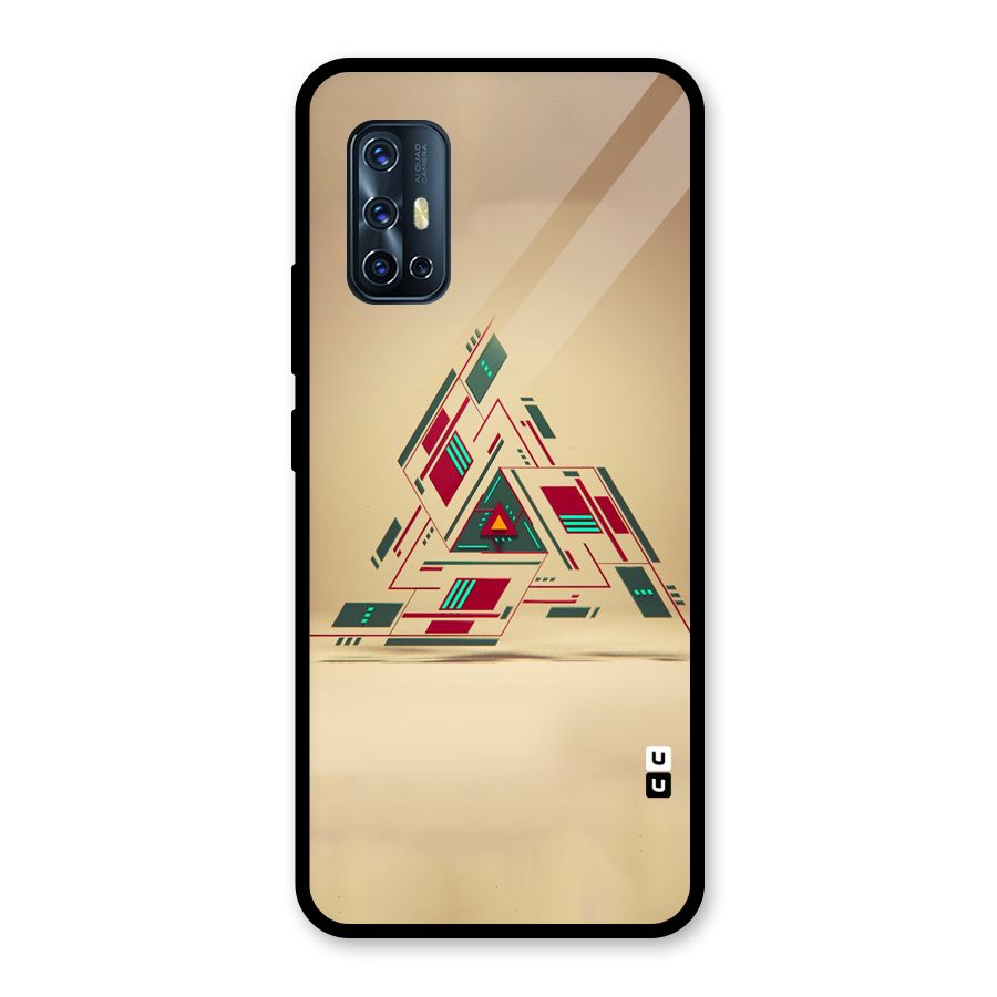 Maze Triangle Glass Back Case for Vivo V17
