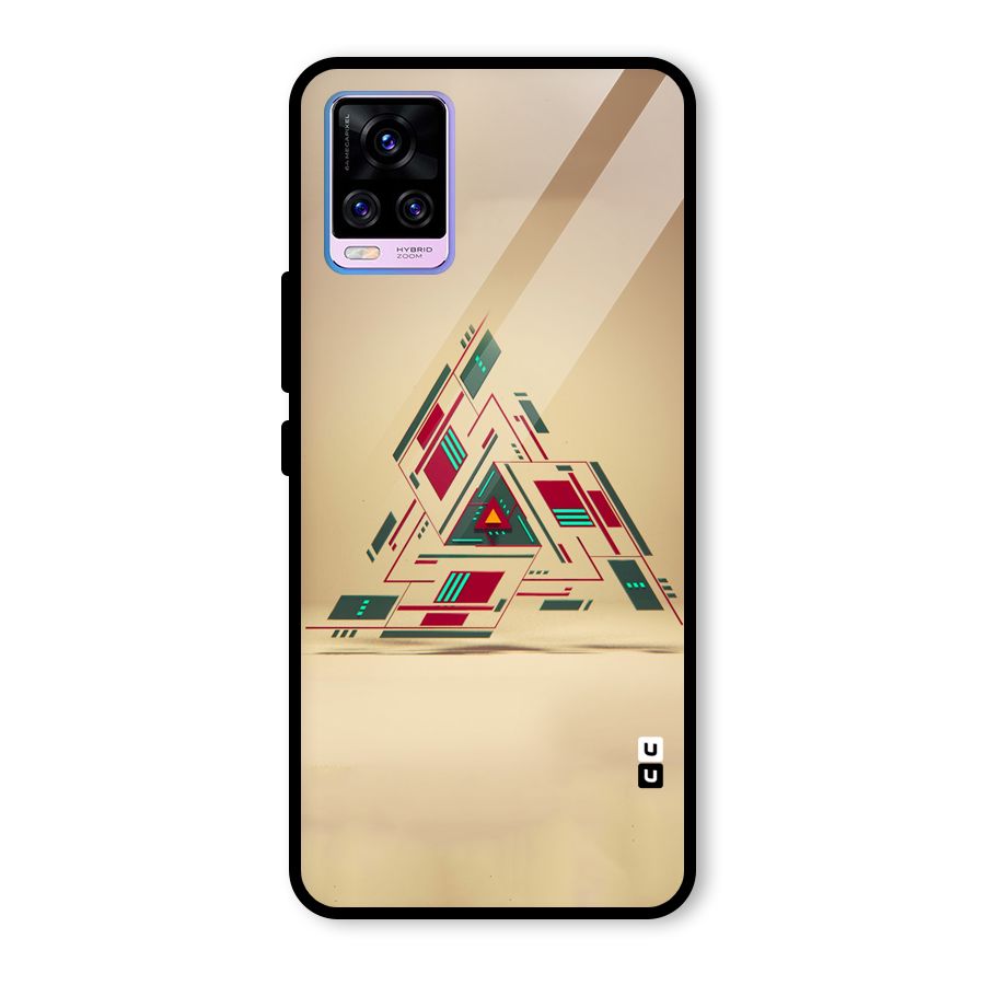 Maze Triangle Glass Back Case for Vivo V20 Pro