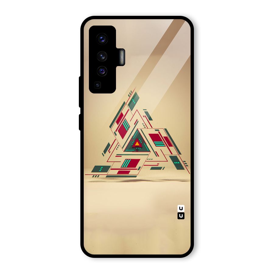 Maze Triangle Glass Back Case for Vivo X50