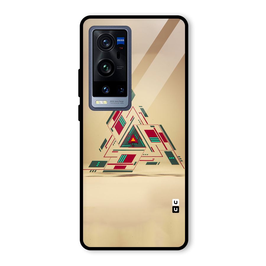 Maze Triangle Glass Back Case for Vivo X60 Pro Plus