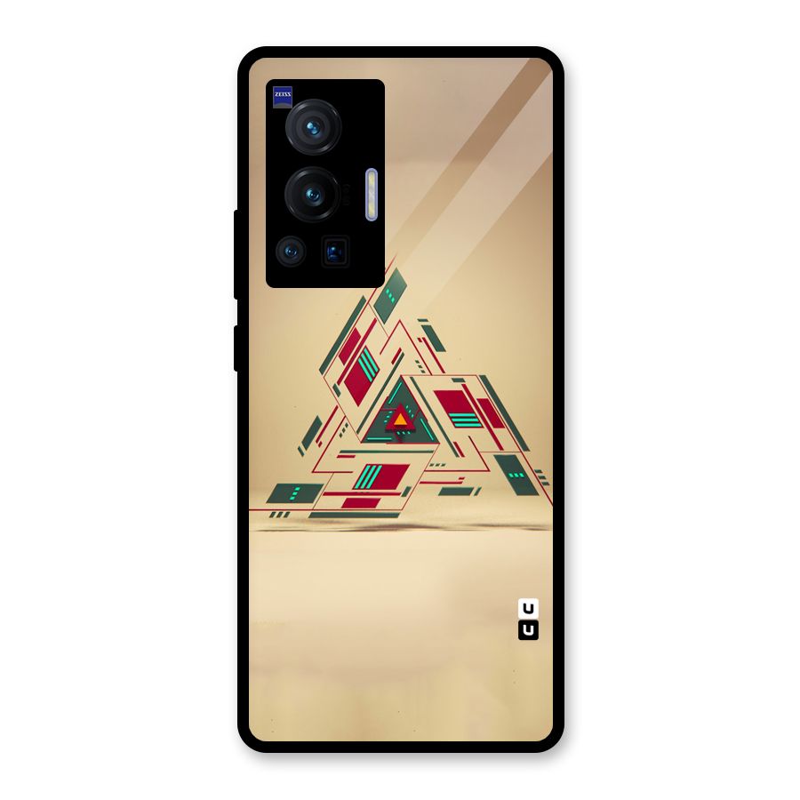 Maze Triangle Glass Back Case for Vivo X70 Pro