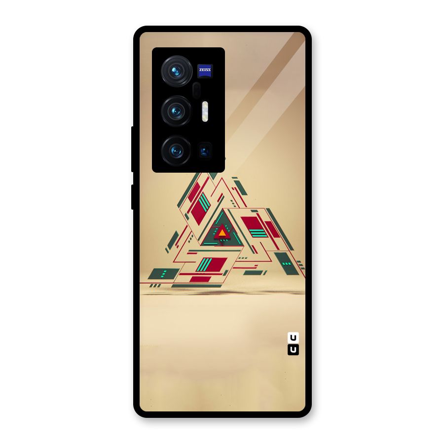 Maze Triangle Glass Back Case for Vivo X70 Pro Plus