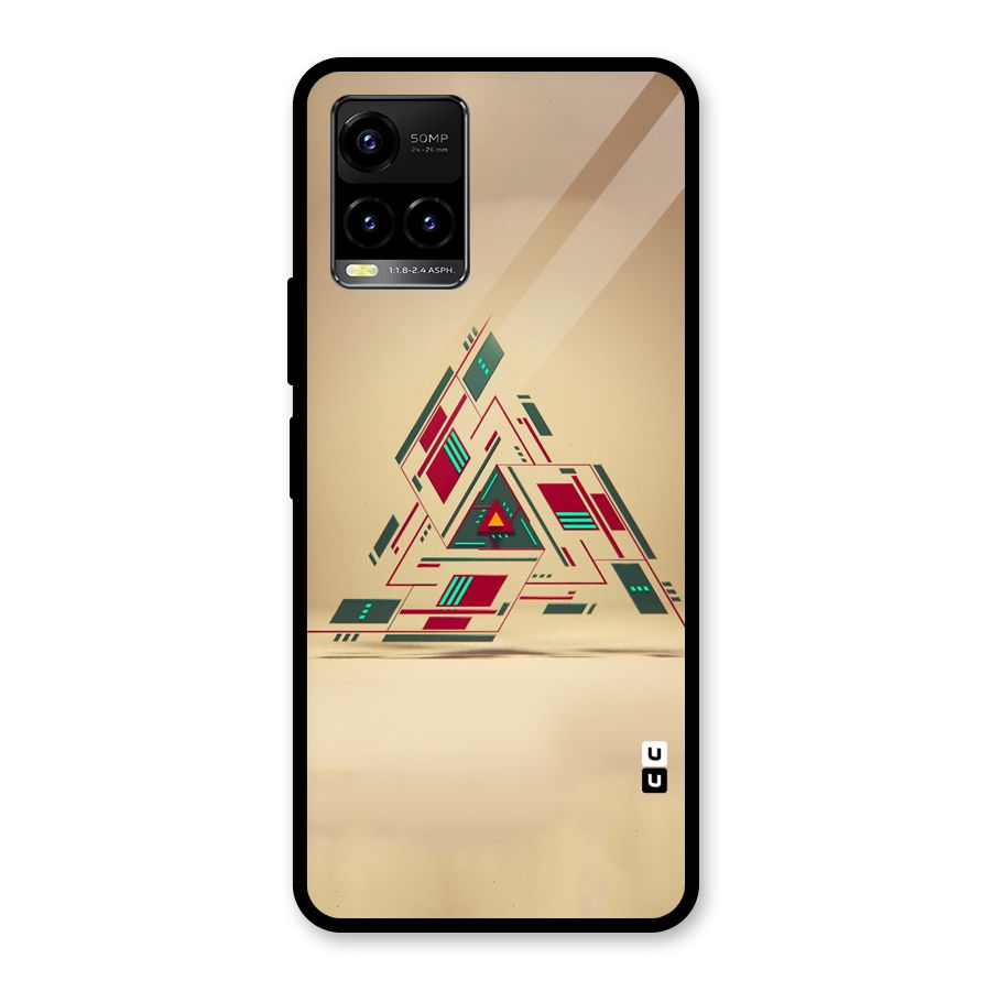 Maze Triangle Glass Back Case for Vivo Y21A