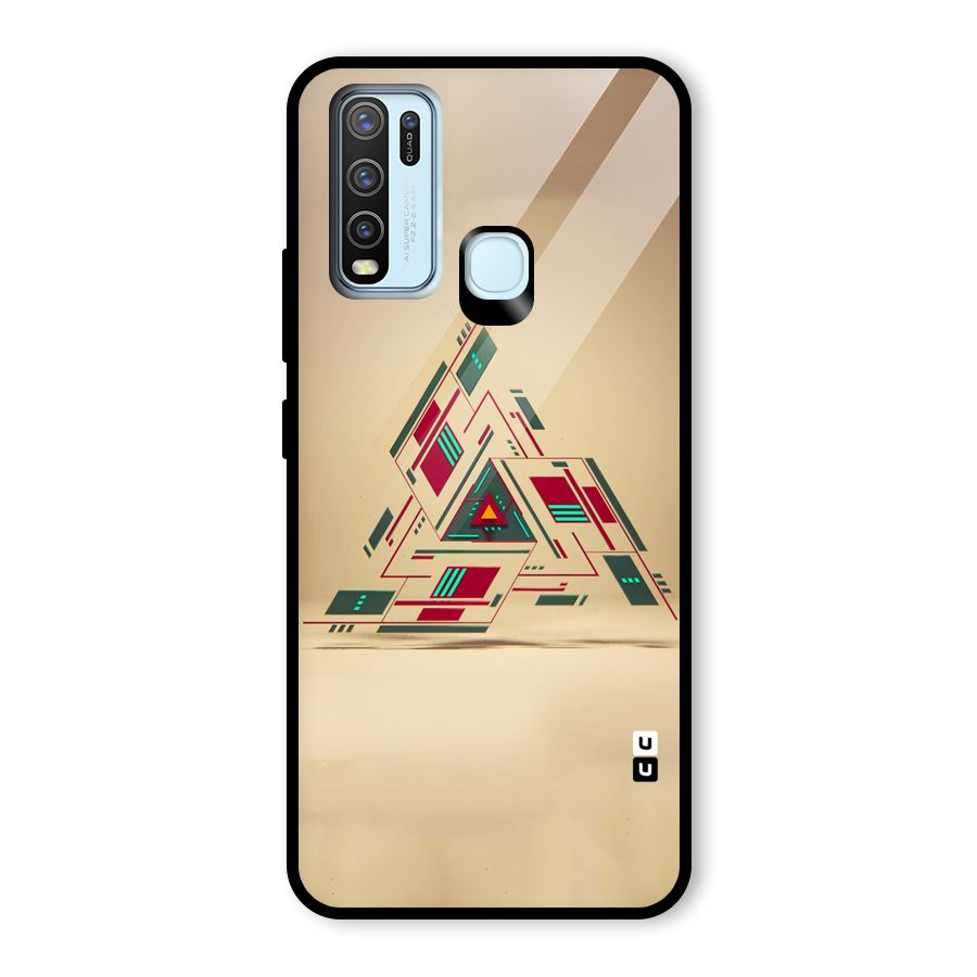 Maze Triangle Glass Back Case for Vivo Y30