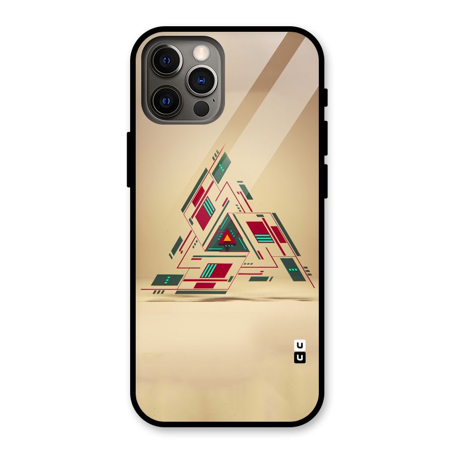 Maze Triangle Glass Back Case for iPhone 12 Pro