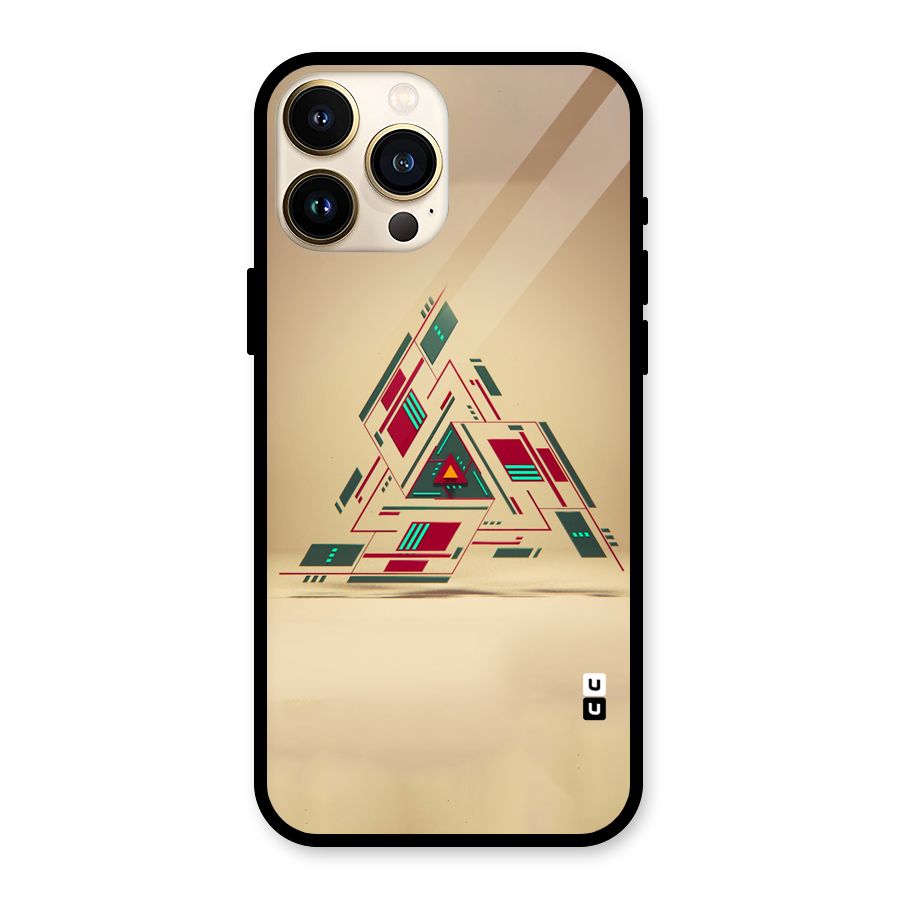 Maze Triangle Glass Back Case for iPhone 13 Pro Max