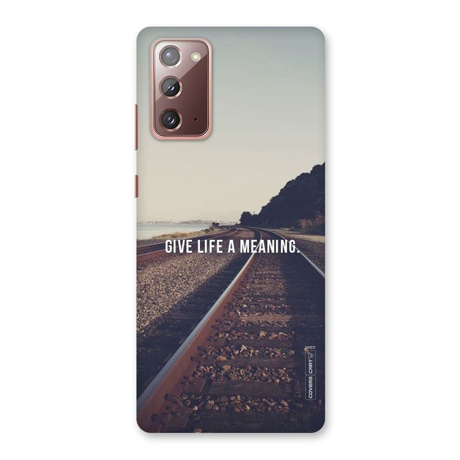 Meaning To Life Back Case for Galaxy Note 20