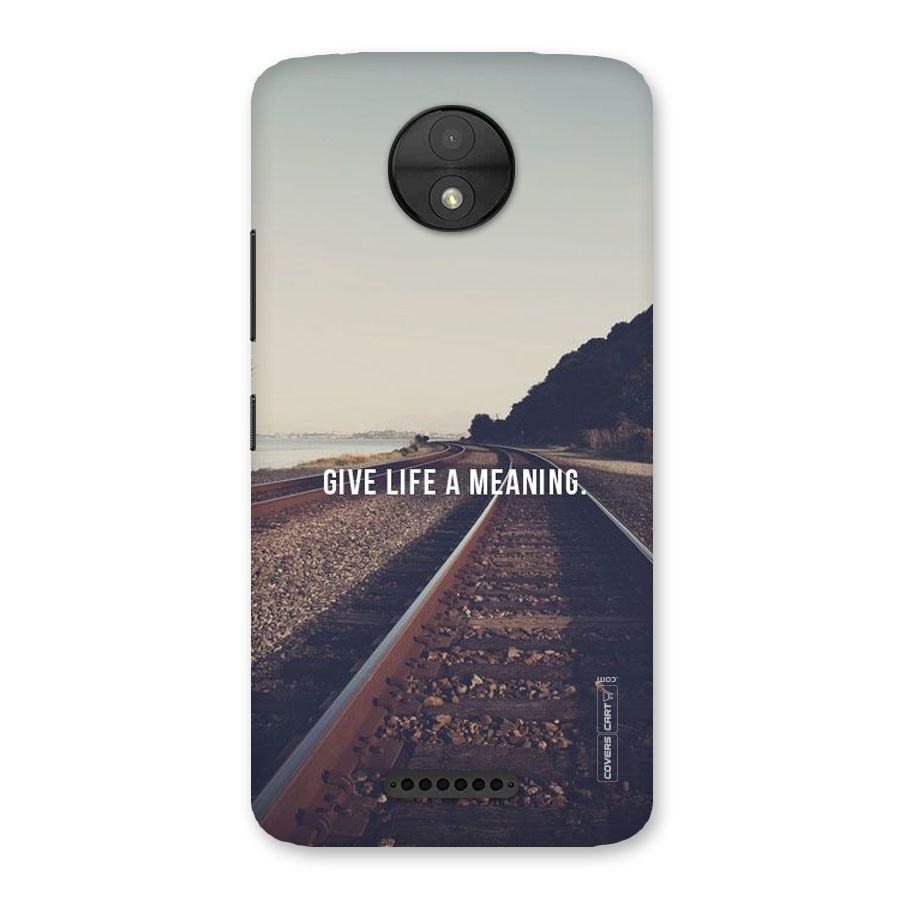 Meaning To Life Back Case for Moto C