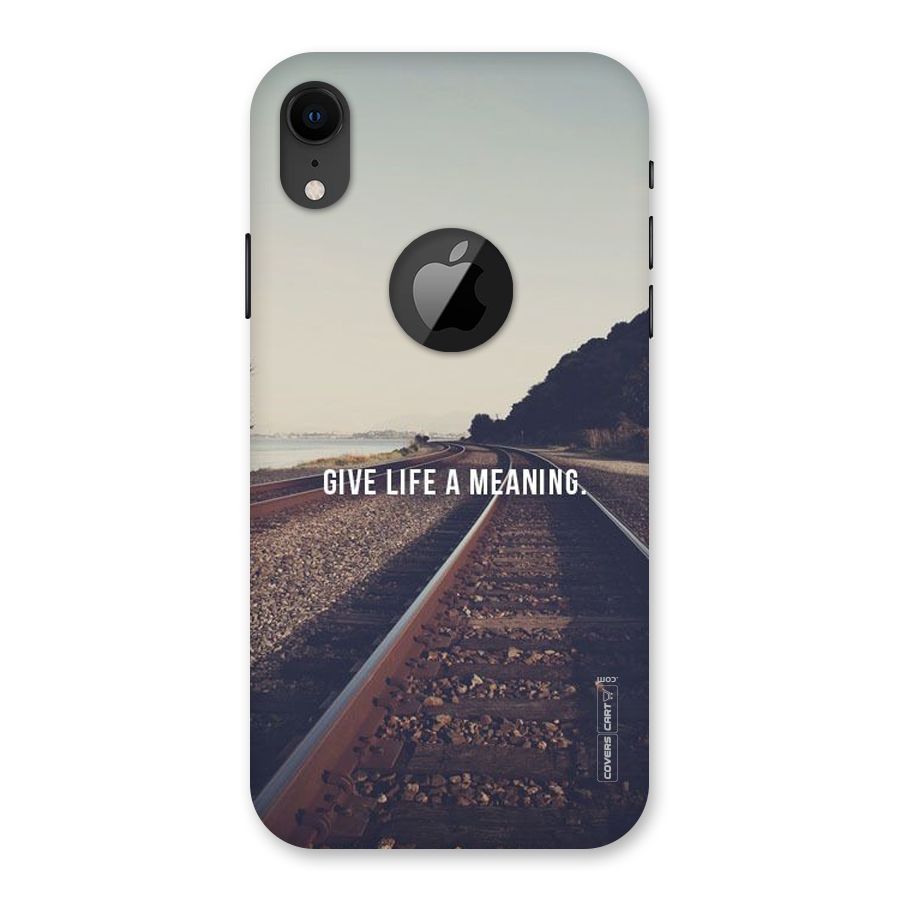 Meaning To Life Back Case for iPhone XR Logo Cut