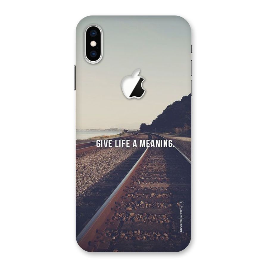 Meaning To Life Back Case for iPhone XS Max Apple Cut