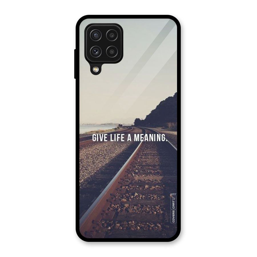 Meaning To Life Glass Back Case for Galaxy A22 4G