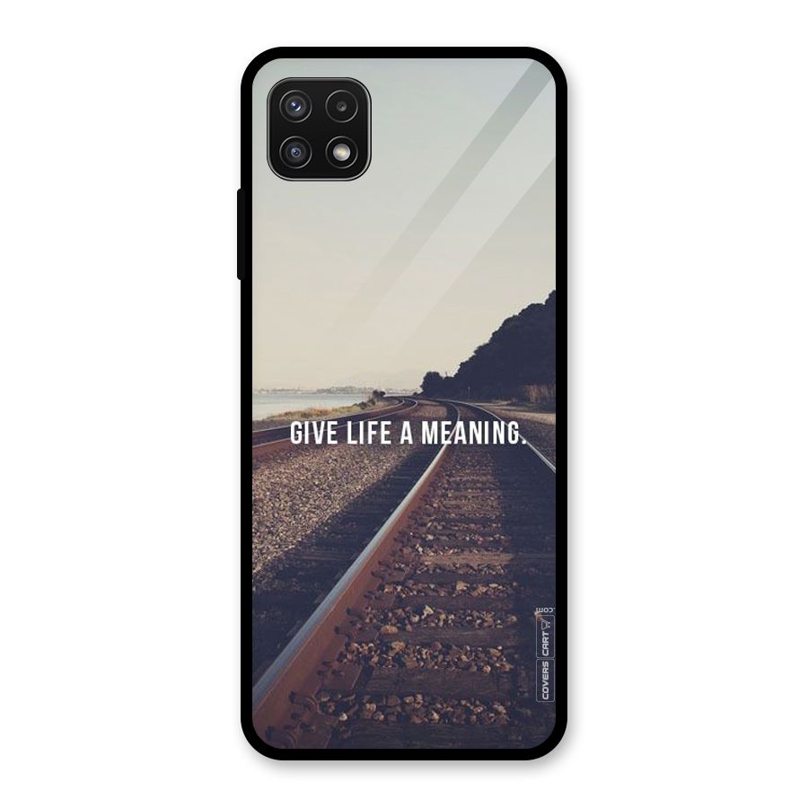 Meaning To Life Glass Back Case for Galaxy A22 5G