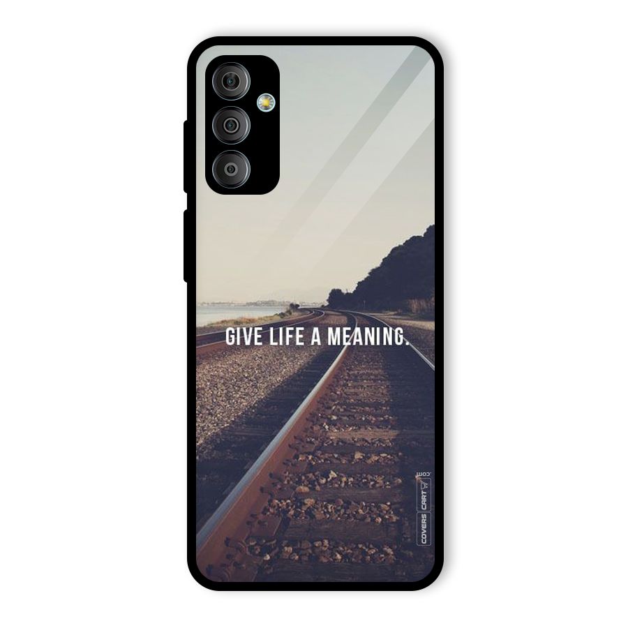 Meaning To Life Glass Back Case for Galaxy F23