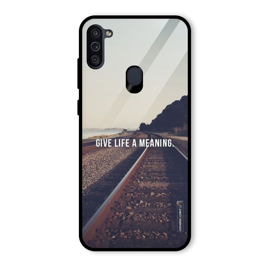 Meaning To Life Glass Back Case for Galaxy M11