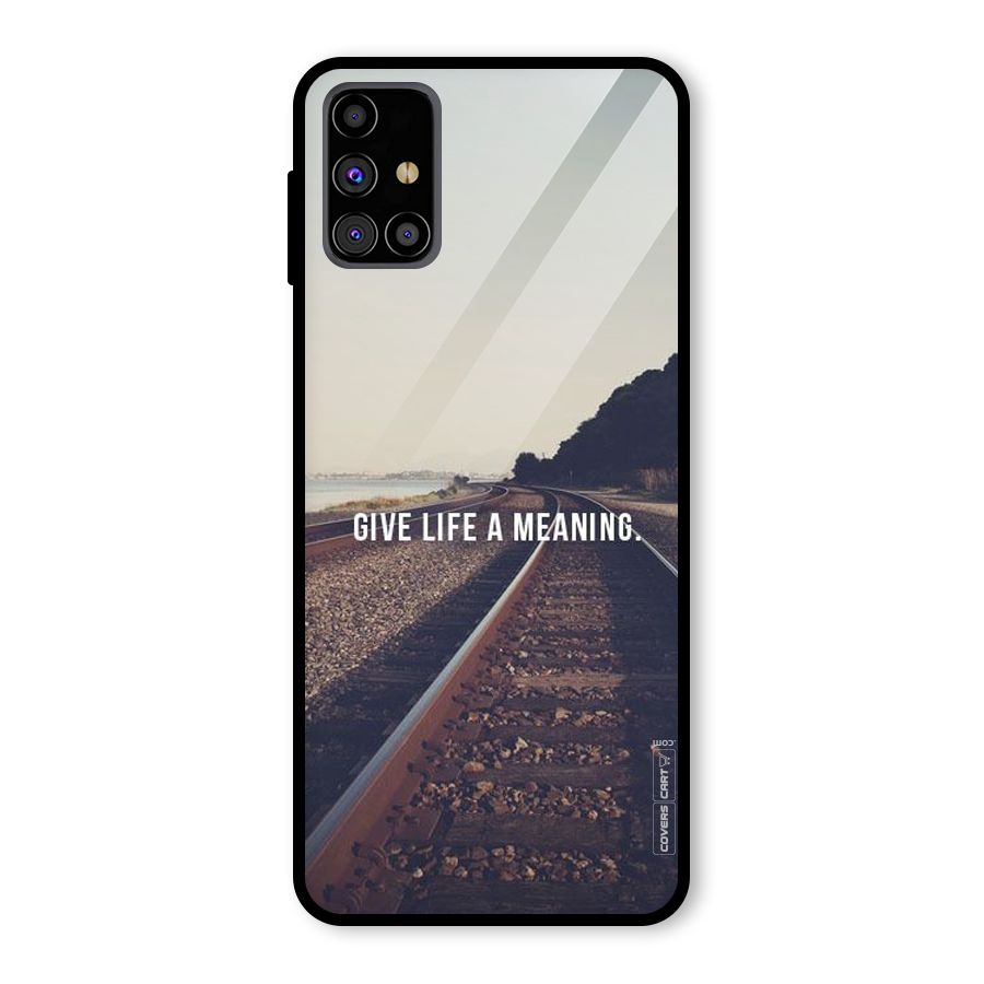 Meaning To Life Glass Back Case for Galaxy M31s