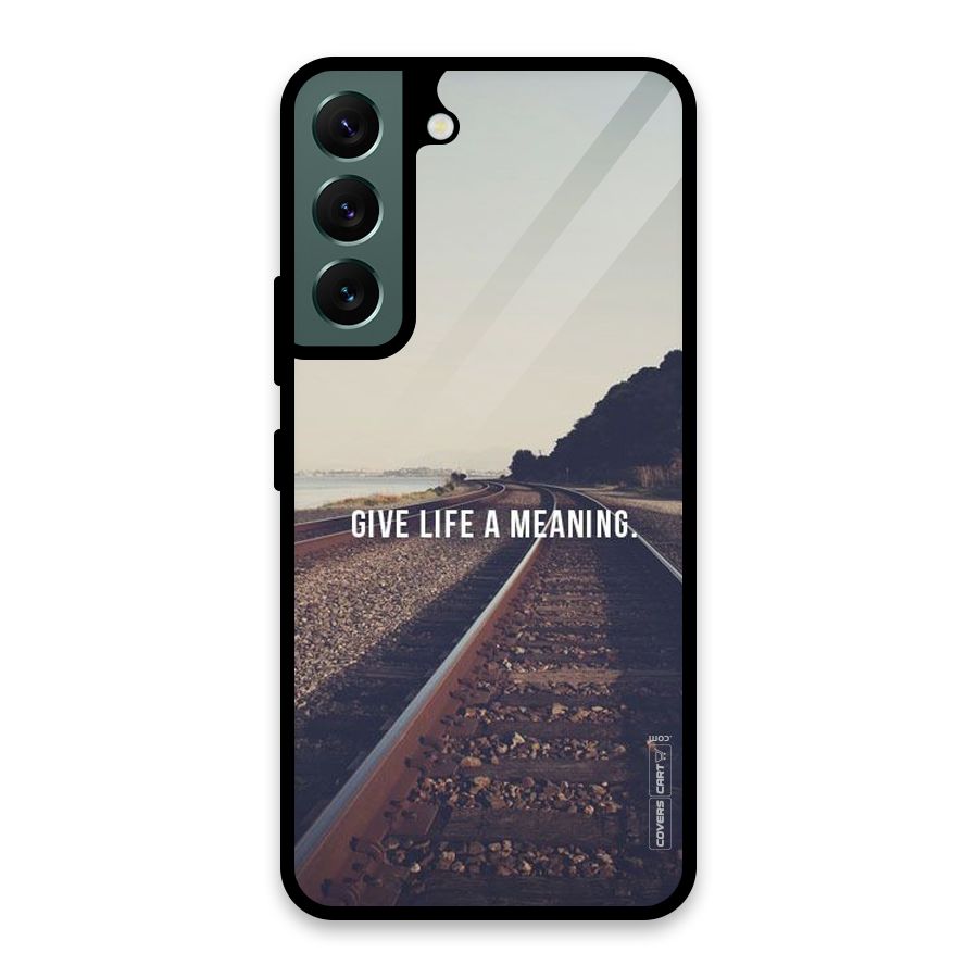 Meaning To Life Glass Back Case for Galaxy S22 5G