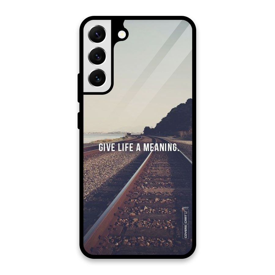 Meaning To Life Glass Back Case for Galaxy S22 Plus 5G