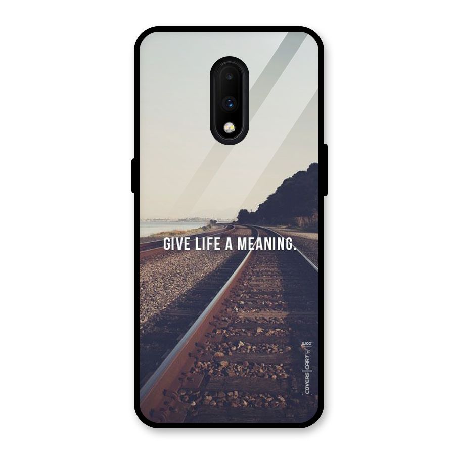 Meaning To Life Glass Back Case for OnePlus 7