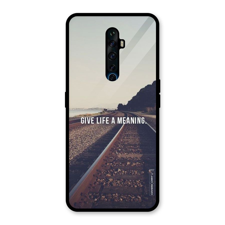 Meaning To Life Glass Back Case for Oppo Reno2 F