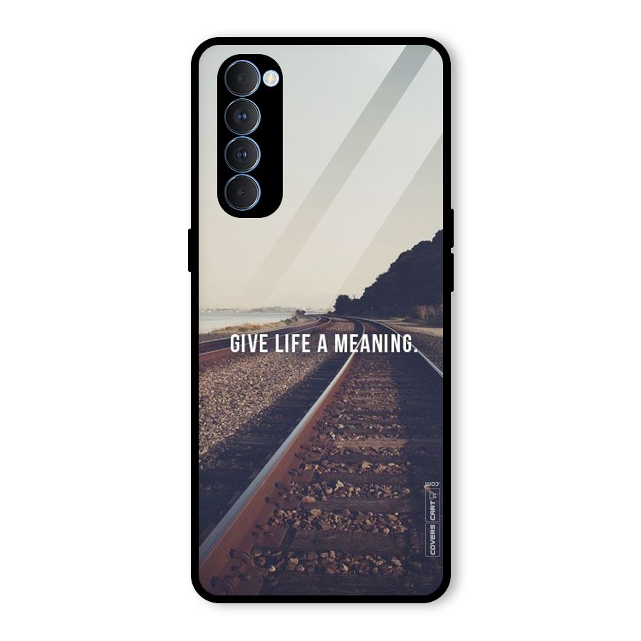 Meaning To Life Glass Back Case for Oppo Reno4 Pro