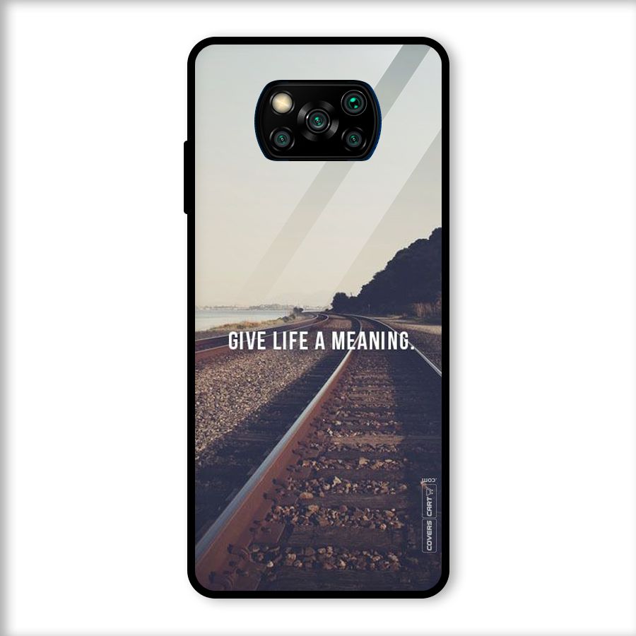 Meaning To Life Glass Back Case for Poco X3