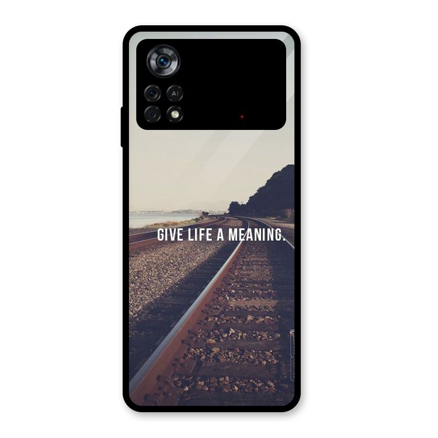 Meaning To Life Glass Back Case for Poco X4 Pro 5G