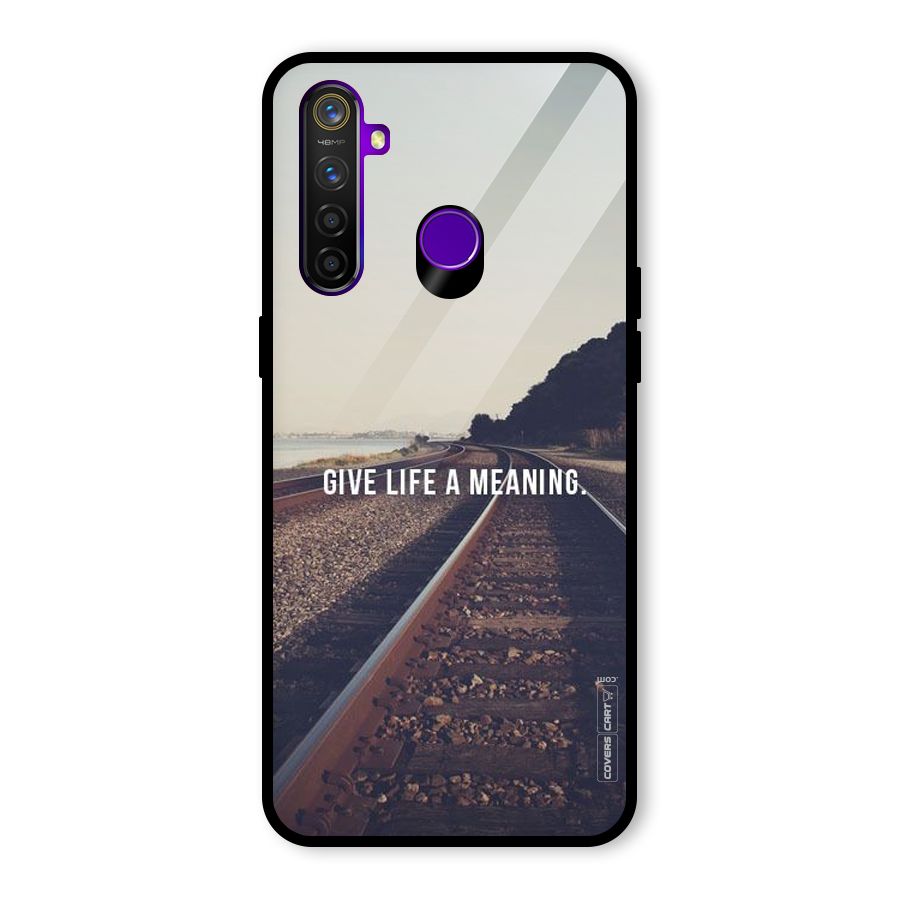 Meaning To Life Glass Back Case for Realme 5 Pro