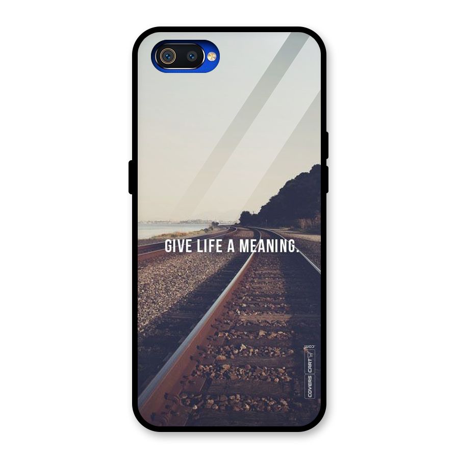 Meaning To Life Glass Back Case for Realme C2
