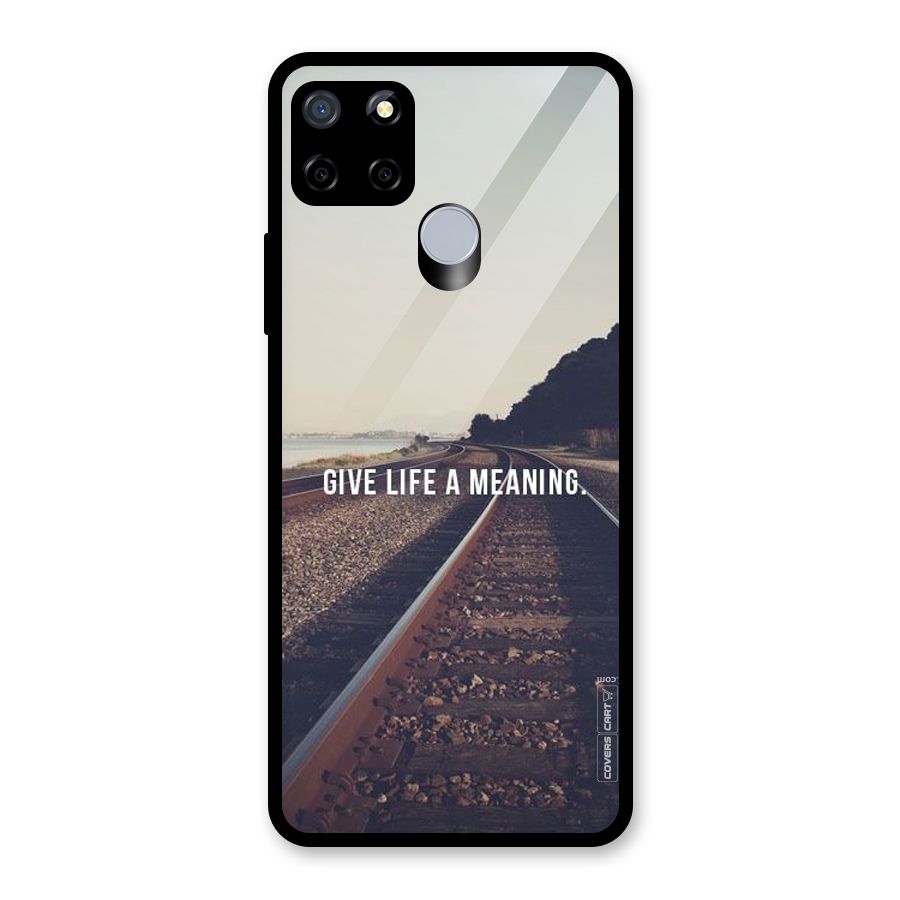 Meaning To Life Glass Back Case for Realme Narzo 30A