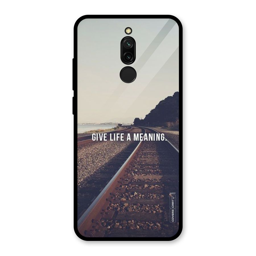 Meaning To Life Glass Back Case for Redmi 8