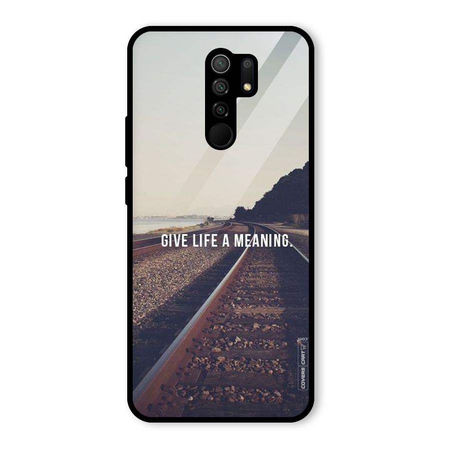 Meaning To Life Glass Back Case for Redmi 9 Prime