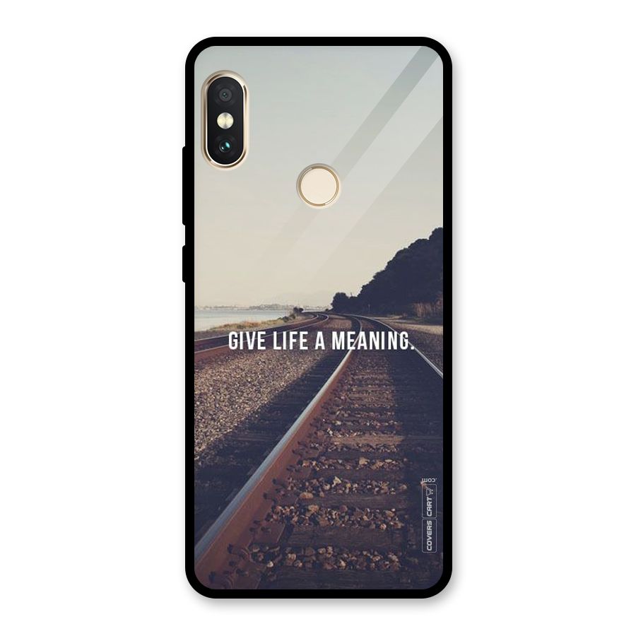 Meaning To Life Glass Back Case for Redmi Note 5 Pro
