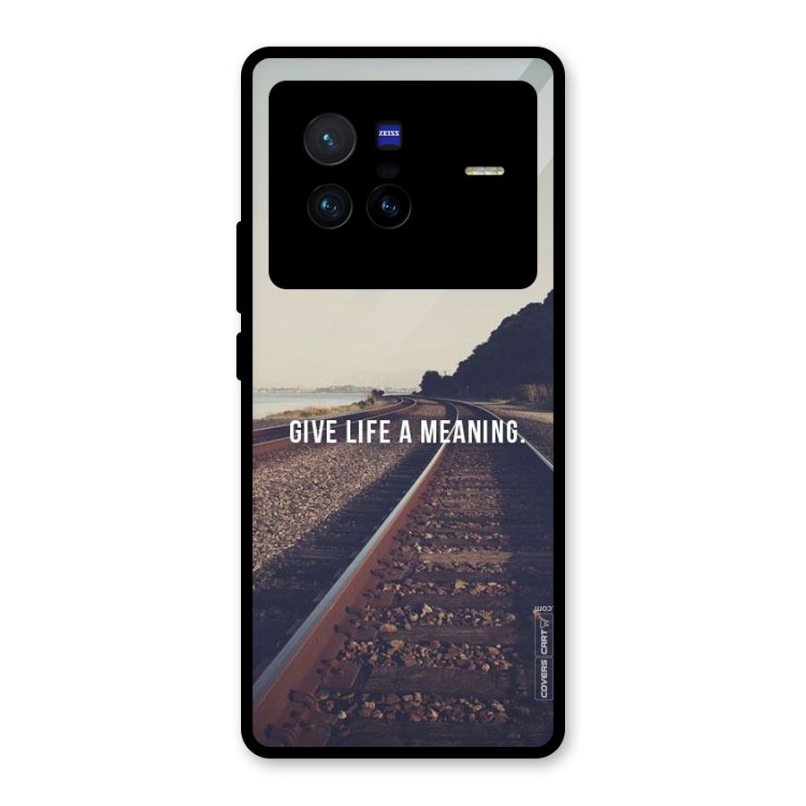 Meaning To Life Glass Back Case for Vivo X80