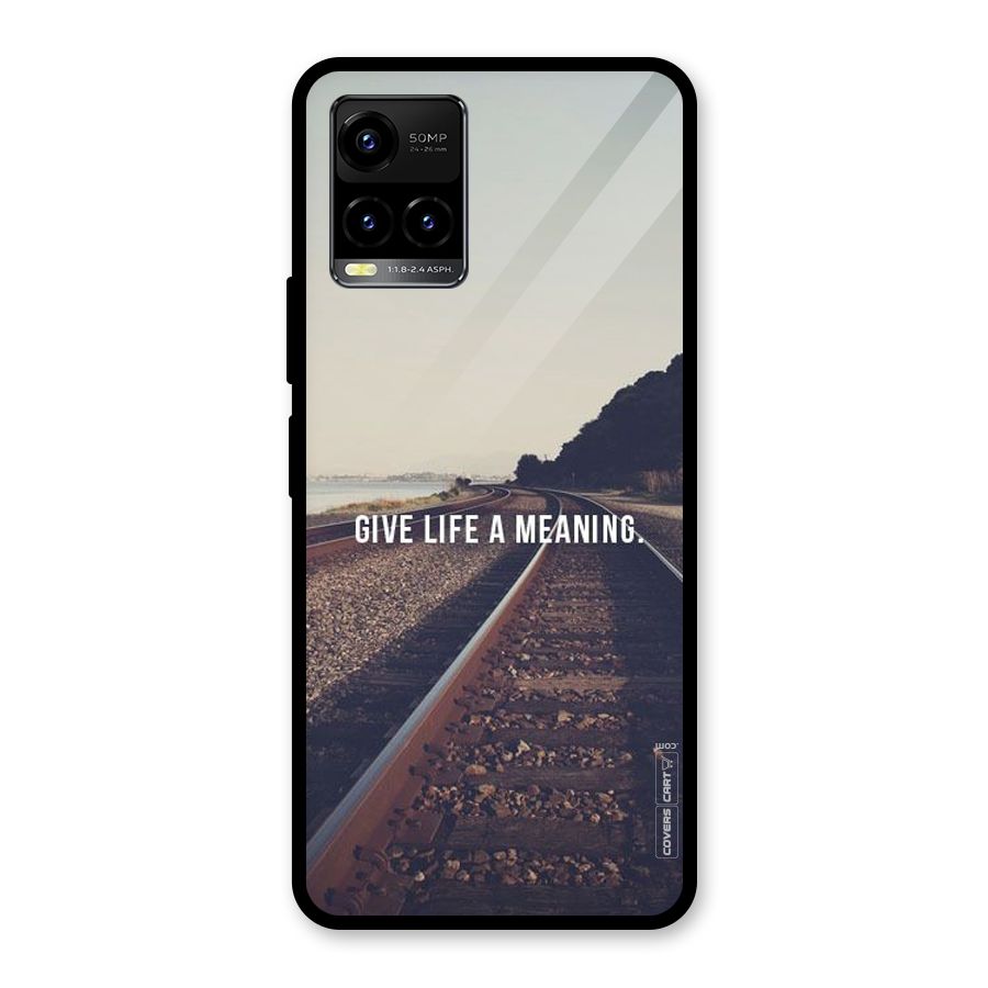 Meaning To Life Glass Back Case for Vivo Y21T
