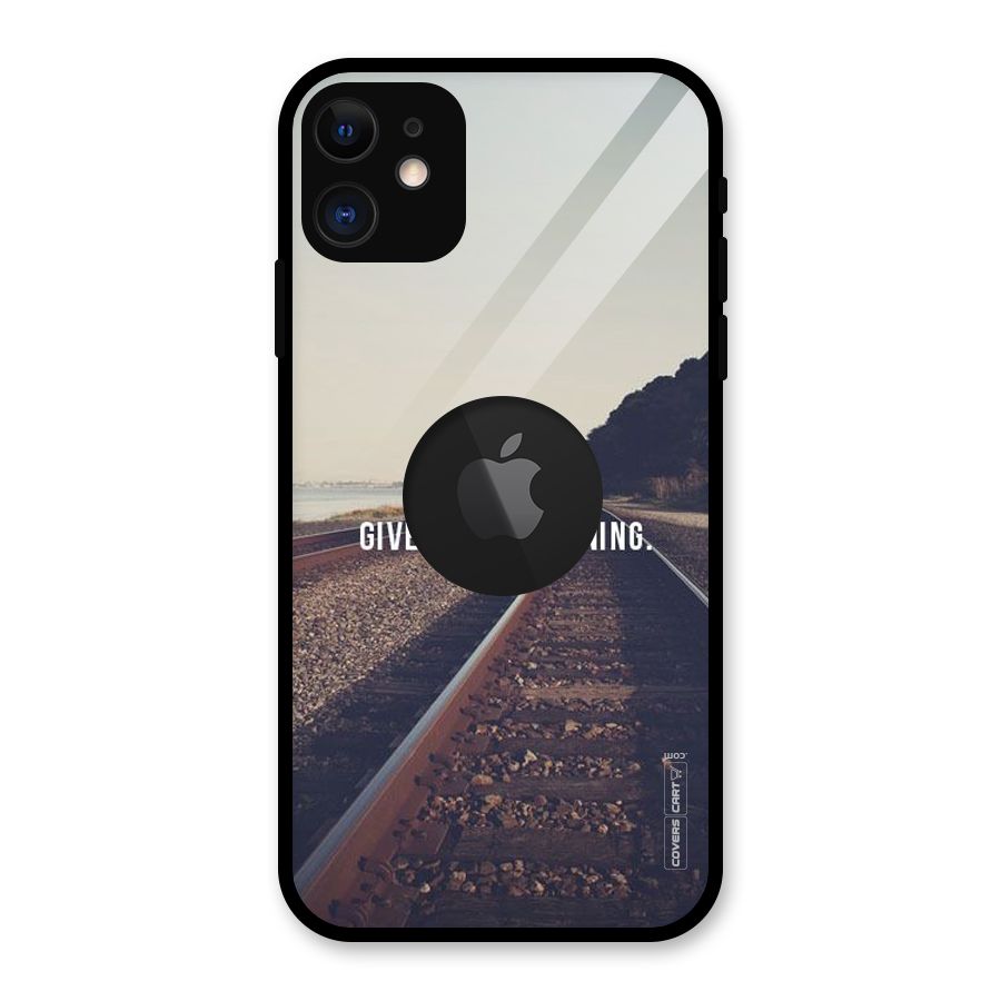 Meaning To Life Glass Back Case for iPhone 11 Logo Cut