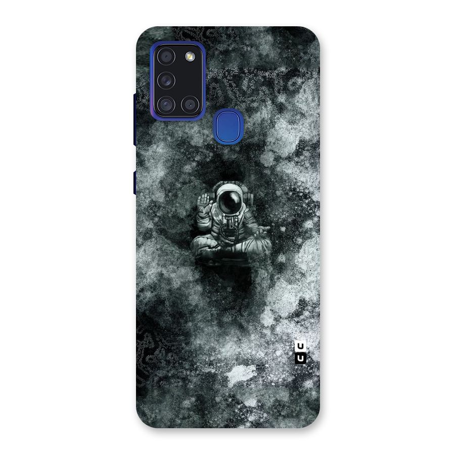 Meditating Spaceman Back Case for Galaxy A21s