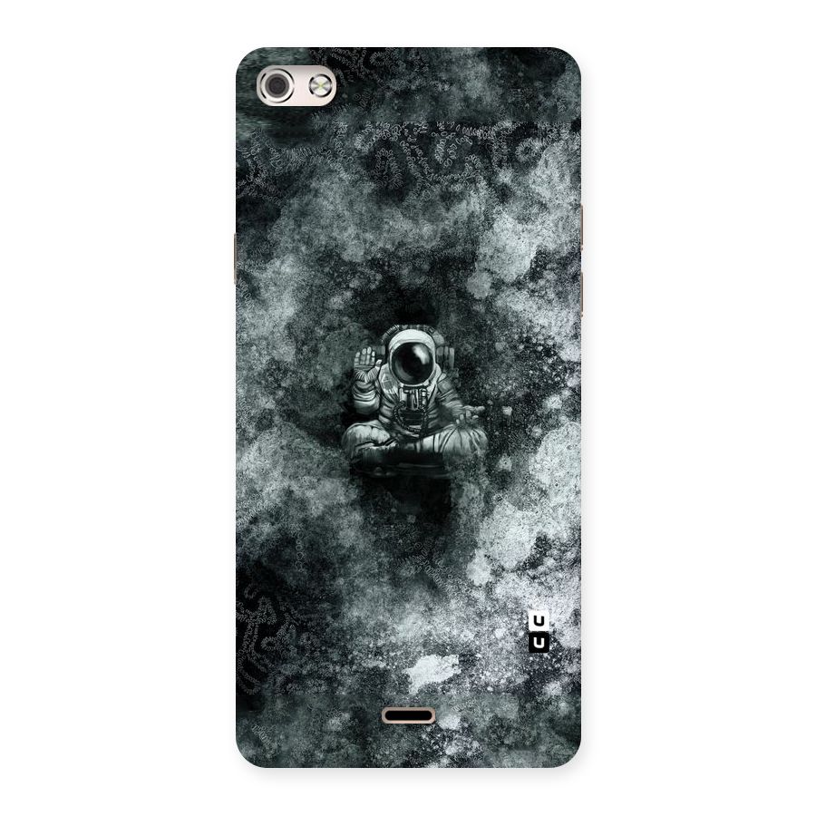 Meditating Spaceman Back Case for Micromax Canvas Silver 5