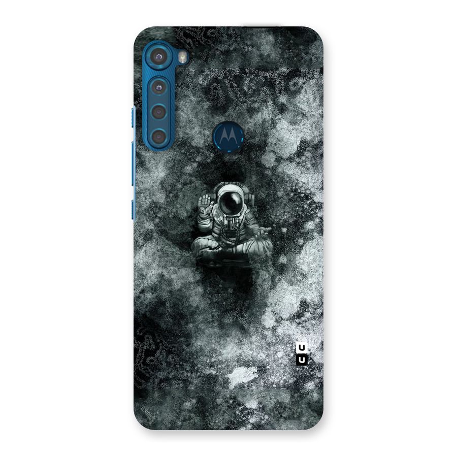 Meditating Spaceman Back Case for Motorola One Fusion Plus