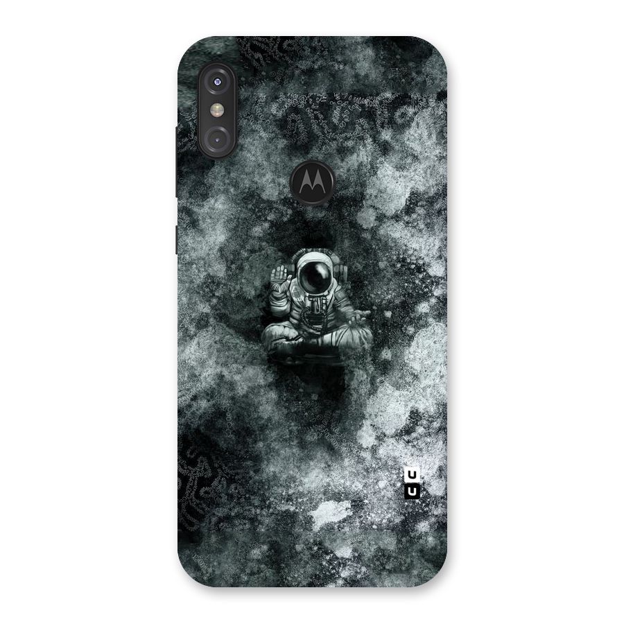 Meditating Spaceman Back Case for Motorola One Power