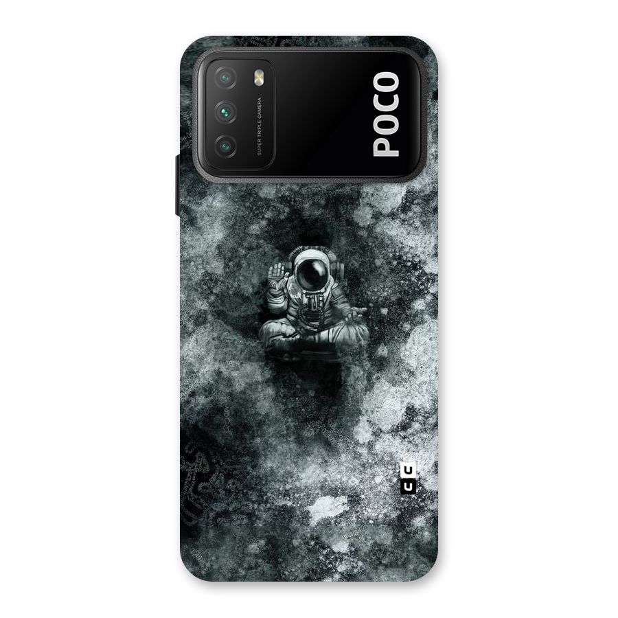 Meditating Spaceman Back Case for Poco M3