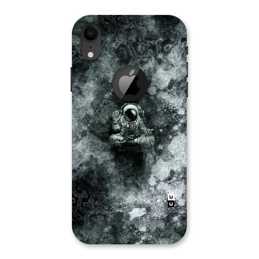 Meditating Spaceman Back Case for iPhone XR Logo Cut