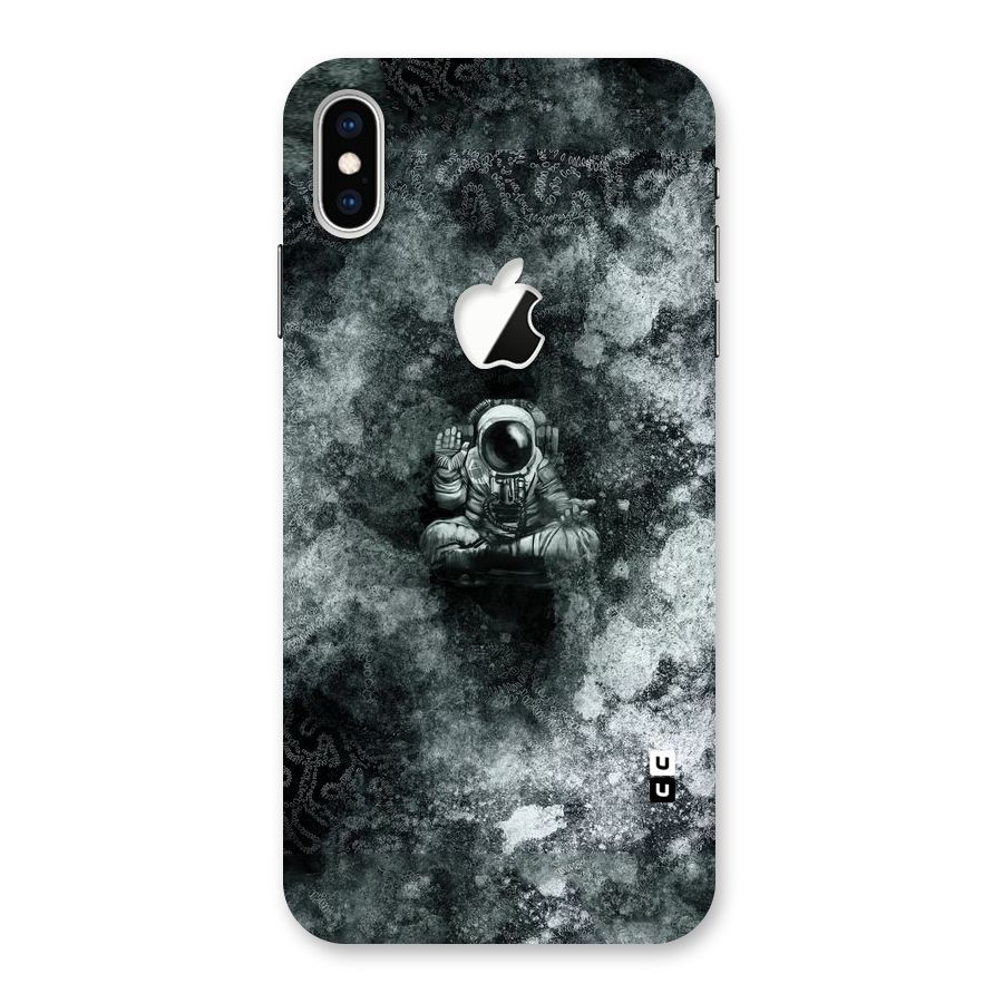 Meditating Spaceman Back Case for iPhone XS Max Apple Cut