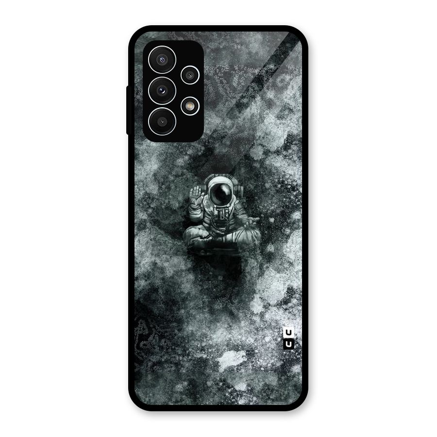 Meditating Spaceman Glass Back Case for Galaxy A23