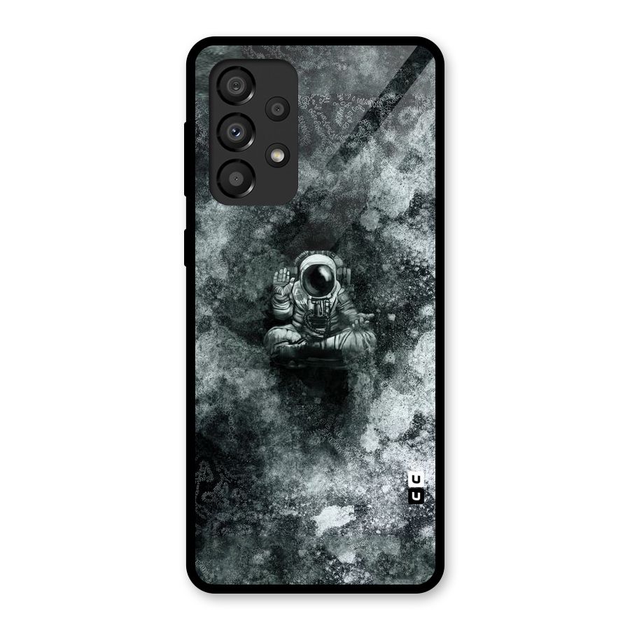 Meditating Spaceman Glass Back Case for Galaxy A33 5G