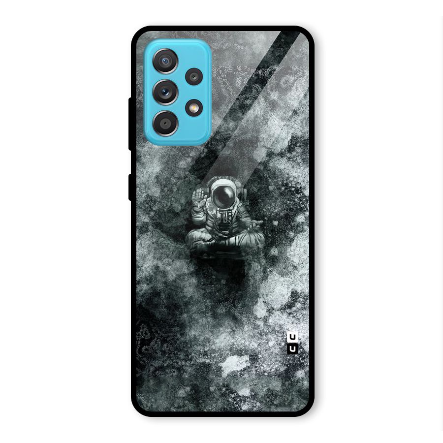 Meditating Spaceman Glass Back Case for Galaxy A52