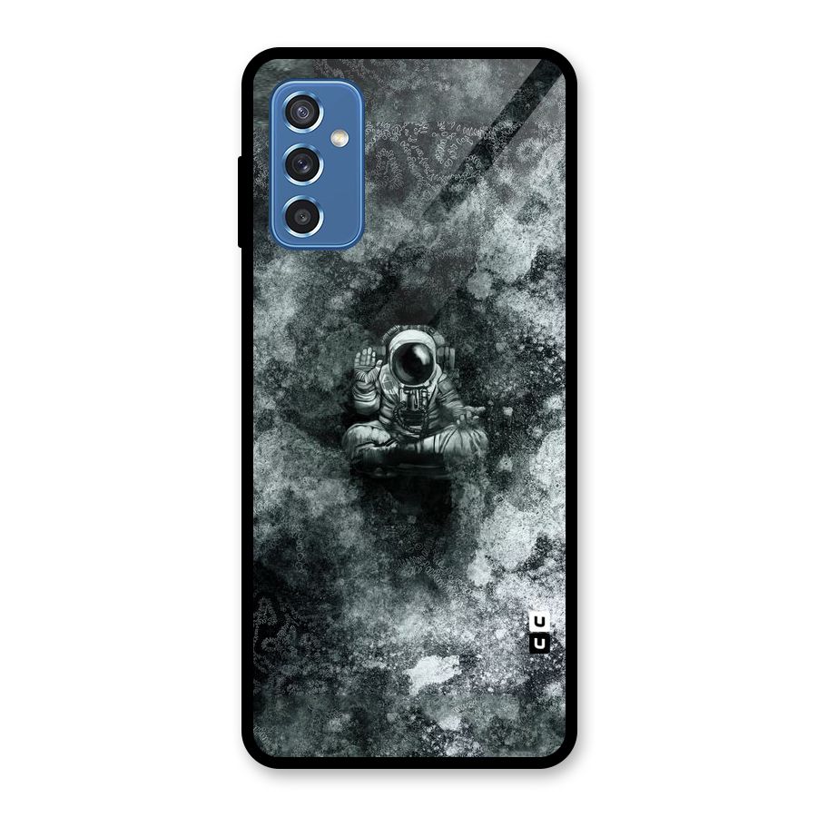 Meditating Spaceman Glass Back Case for Galaxy M52 5G